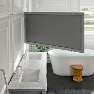 Eviva New York 60" x 30" Rectangular Gray Wooden Framed Mirror