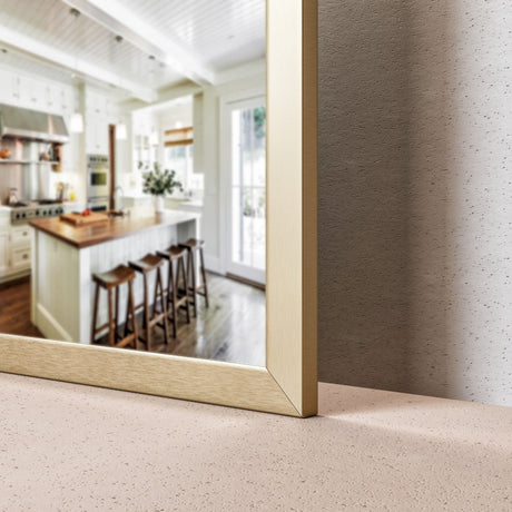 Eviva Gold 24" x 30" Rectangular Gold Metal Framed Mirror