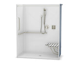 MAAX 106776-000-002-201 OPS-6030-RS - ANSI Compliant AcrylX Alcove Center Drain One-Piece Shower in White