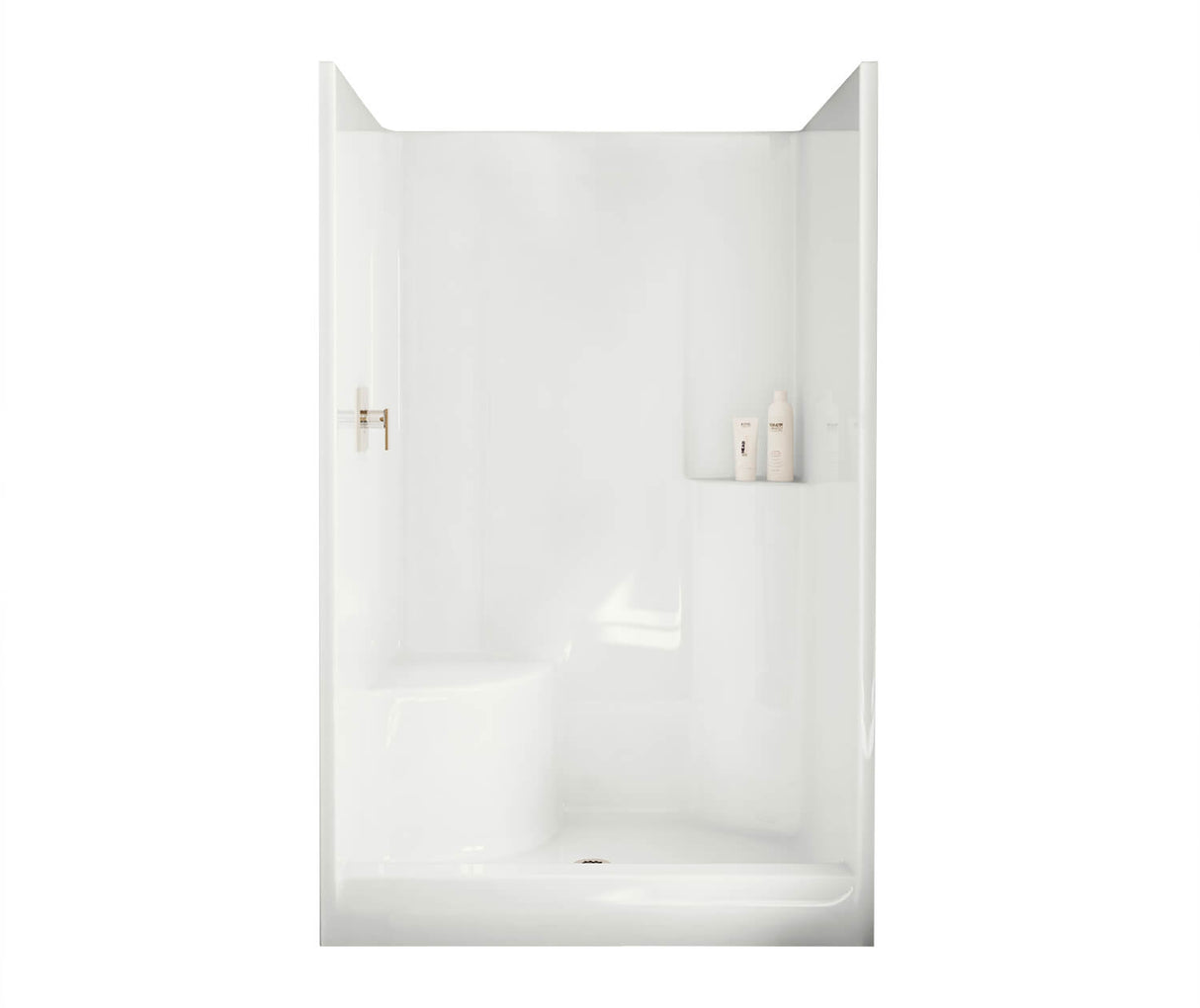 MAAX 102677-L-000-015 Evergreen 48 x 37 AcrylX Alcove Center Drain One-Piece Shower in Black