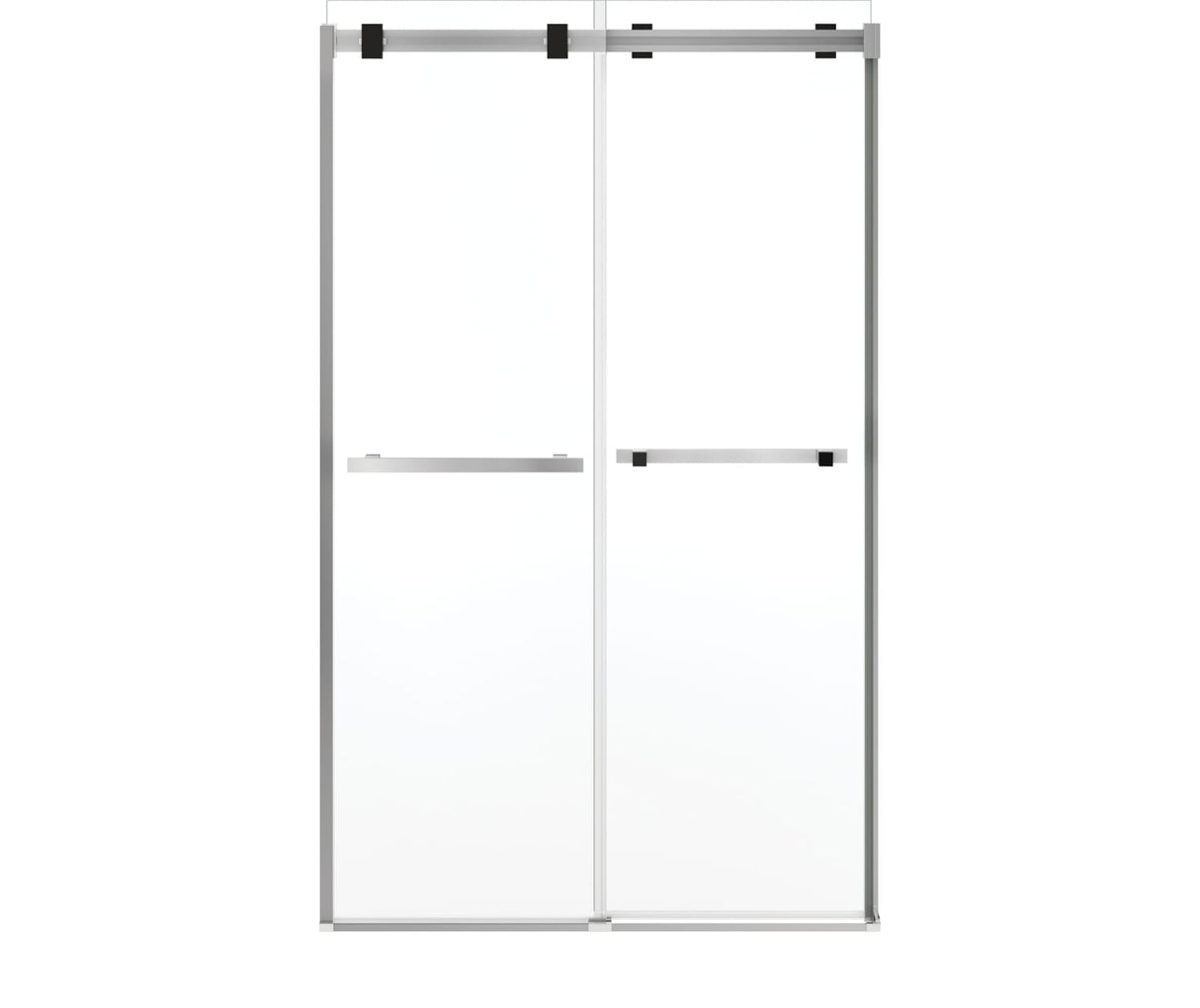 MAAX 136956-810-350-000 Duel Alto 44-47 X 78 in. 8mm Bypass Shower Door for Alcove Installation with GlassShield® glass in Chrome & Matte Black