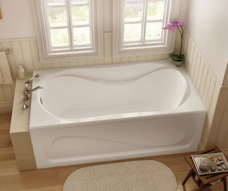 MAAX 102723-000-001-000 Cocoon 6636 Acrylic Drop-in End Drain Bathtub in White