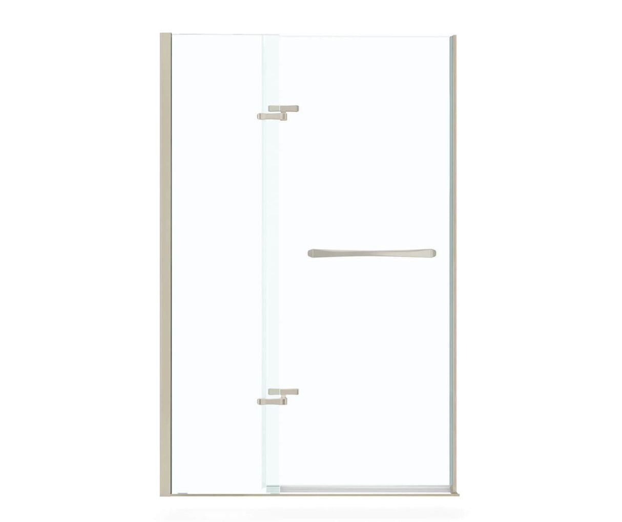 MAAX 136679-900-305-000 Reveal 71 38-41 x 71 ½ in. 8mm Pivot Shower Door for Alcove Installation with Clear glass in Brushed Nickel