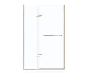 MAAX 136679-900-305-000 Reveal 71 38-41 x 71 ½ in. 8mm Pivot Shower Door for Alcove Installation with Clear glass in Brushed Nickel