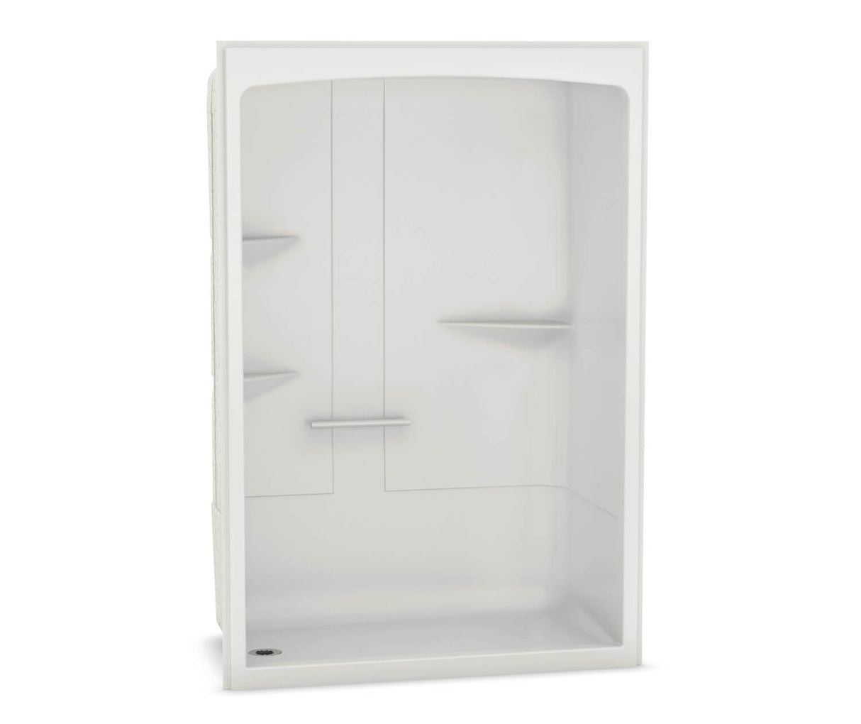 MAAX 107002-NL-000-001 ALLIA SHR-6034 Acrylic Alcove Left-Hand Drain One-Piece Shower in White