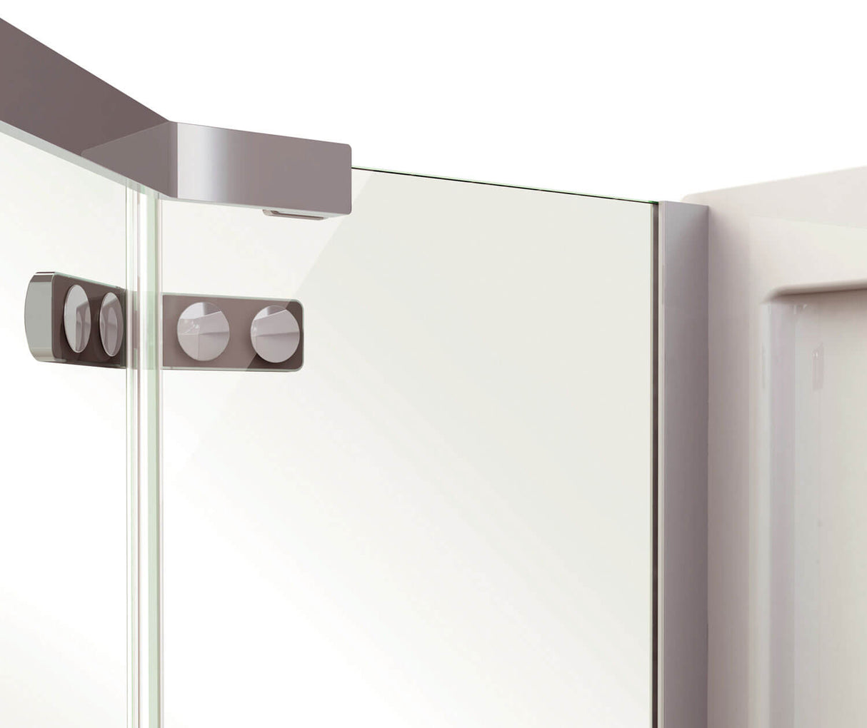 MAAX 136330-900-084-000 Link Rectangular 42 x 34 x 75 in. 8mm Pivot Shower Door for Corner Installation with Clear glass in Chrome