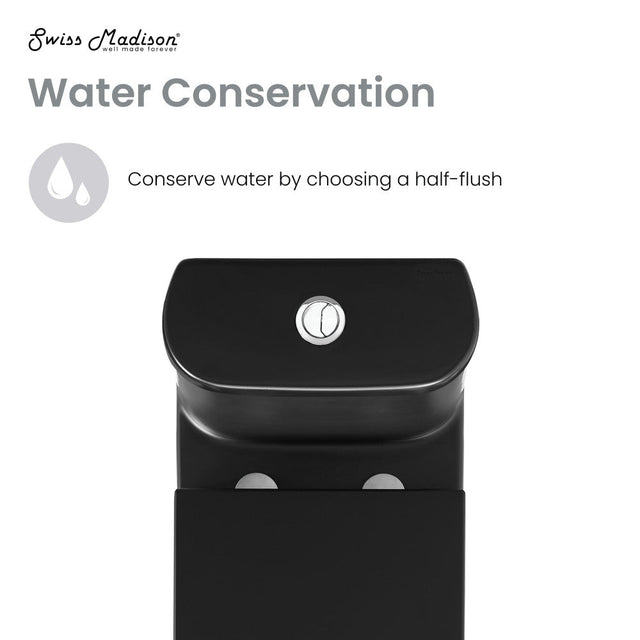 Monaco One-Piece Elongated Toilet Dual-Flush, Matte Black 1.1/1.6 gpf