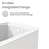 Voltaire 48 x 30" Right-Hand Drain Alcove Integrated Armrest Bathtub with Apron