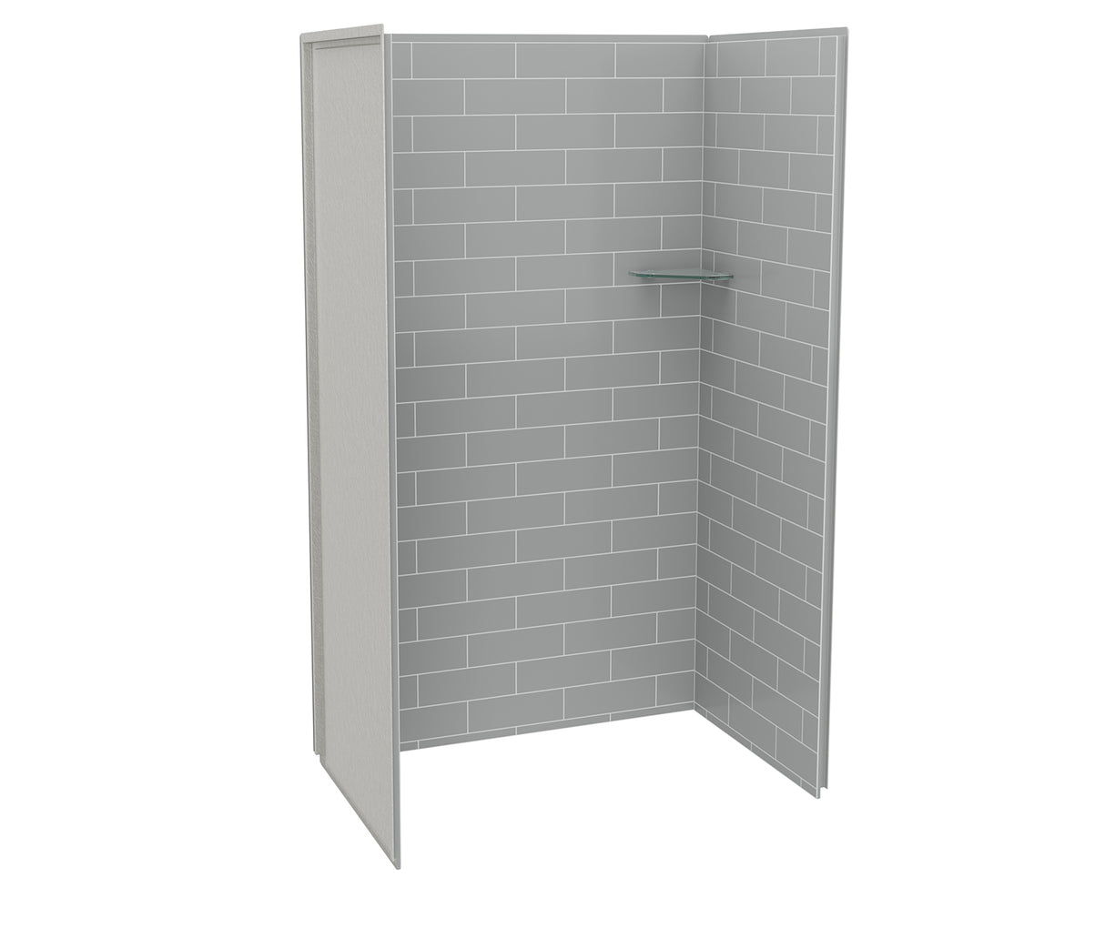 MAAX 107455-301-501 Utile 4832 Composite Direct-to-Stud Three-Piece Alcove Shower Wall Kit in Metro Ash Grey