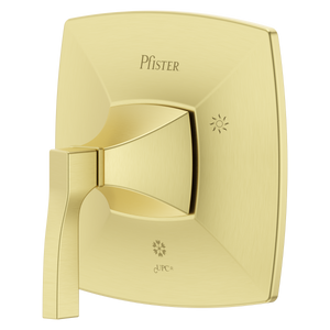 Holliston Diverter Valve Trim in Brushed Gold
