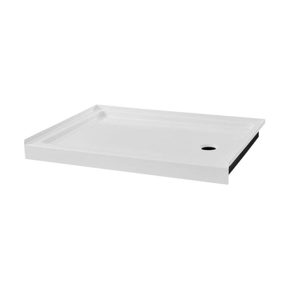 Carre 48" x 36" Acrylic White, Single-Threshold, Right Drain, Shower Base