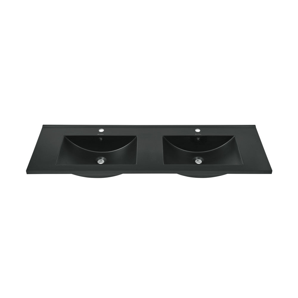 60 inch Vanity Top Bathroom Sink in Matte Black