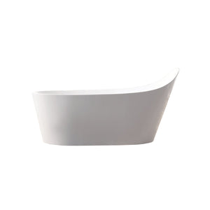 DAX Acrylic Oval High Back Freestanding Bathtub, White BT-8089