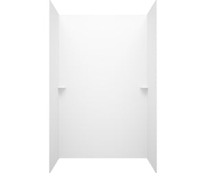 Swanstone SK-366296 36 x 62 x 96 Swanstone Smooth Glue up Shower Wall Kit in White SK366296.010