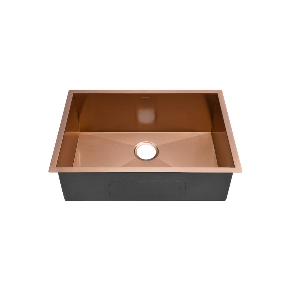 Tourner 26 x 18 Stainless Steel, Single Basin, Undermount Kitchen Sink, Rose Gold