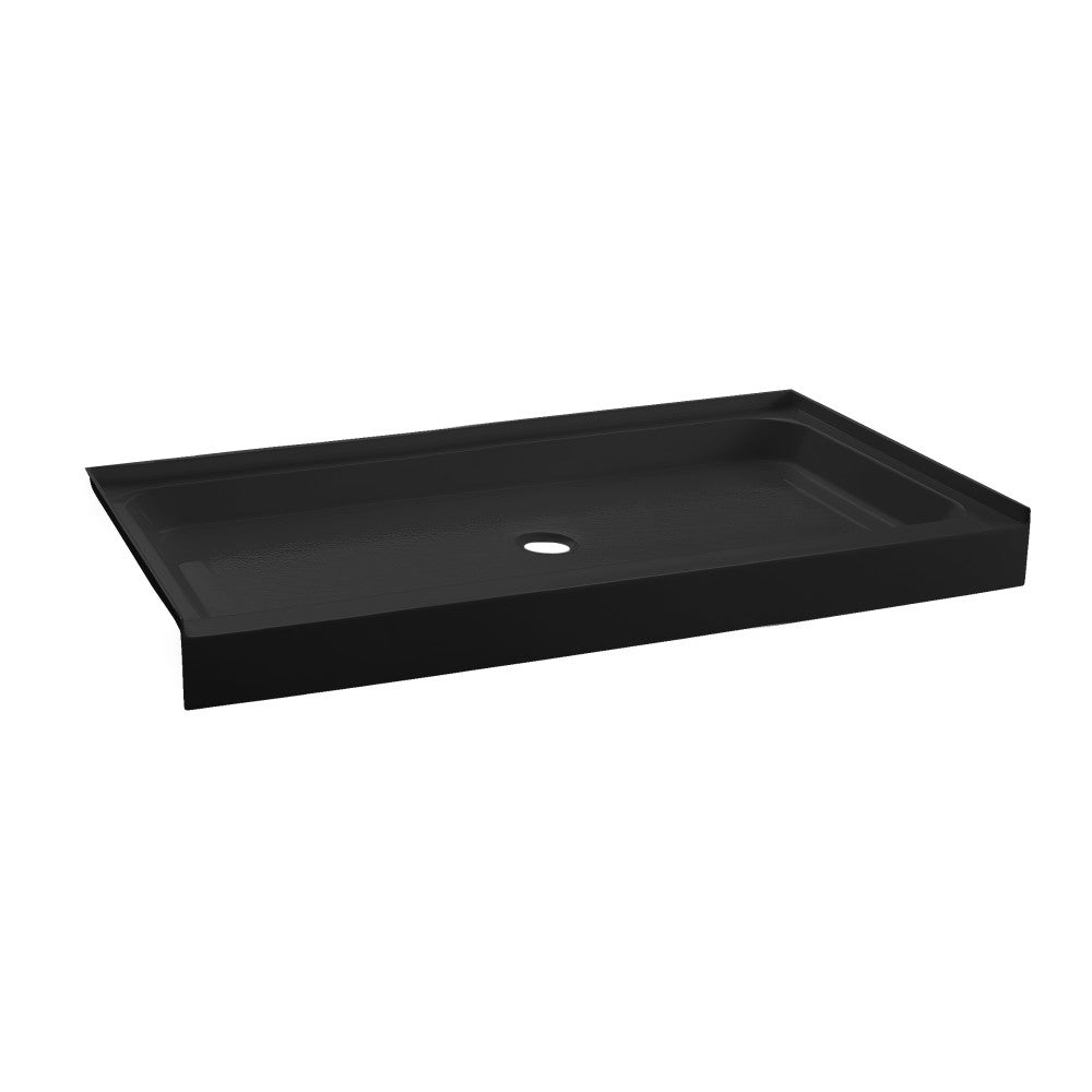 Voltaire 60 x 32 Acrylic Black, Single-Threshold, Center Drain, Shower Base