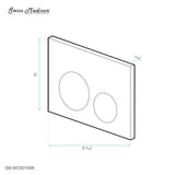 Wall Mount Dual Flush Actuator Plate with Round Push Buttons in Matte White