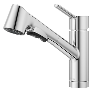 Pfirst Modern 1-Handle Pull-Out Kitchen Faucet in Polished Chrome