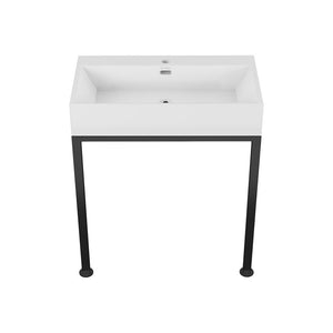 Concorde 30" Rectangle Console Sink with Matte Black Legs