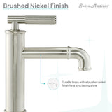 Avallon Single Hole, Single-Handle Sleek, Bathroom Faucet in Brushed Nickel