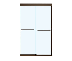 MAAX 134571-900-172-000 Kameleon 43-47 x 71 in. 8 mm Bypass Shower Door for Alcove Installation with Clear glass in Dark Bronze