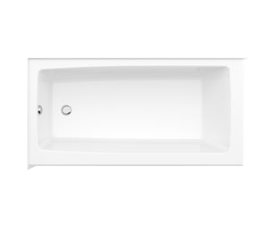 MAAX 106811-000-002-001 Mackenzie Corner 6030 AcrylX Corner Left-Hand Drain Bathtub in White