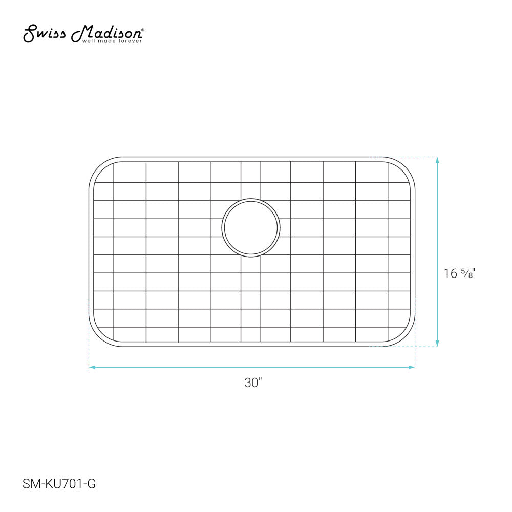 Stainless Steel, Undermount Kitchen Sink Grid for 32 x 19 Sinks