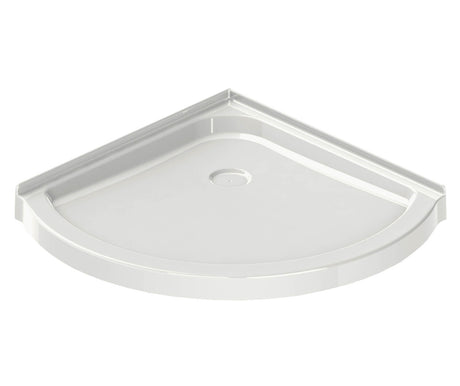 MAAX 101429-000-001-000 Round Base 36 3 in. 36 x 36 Acrylic Corner Left or Right Shower Base with Corner Drain in White