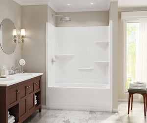 MAAX 105915-R-000-001 Camelia TS-6032 Acrylic Alcove Right-Hand Drain One-Piece Tub Shower in White
