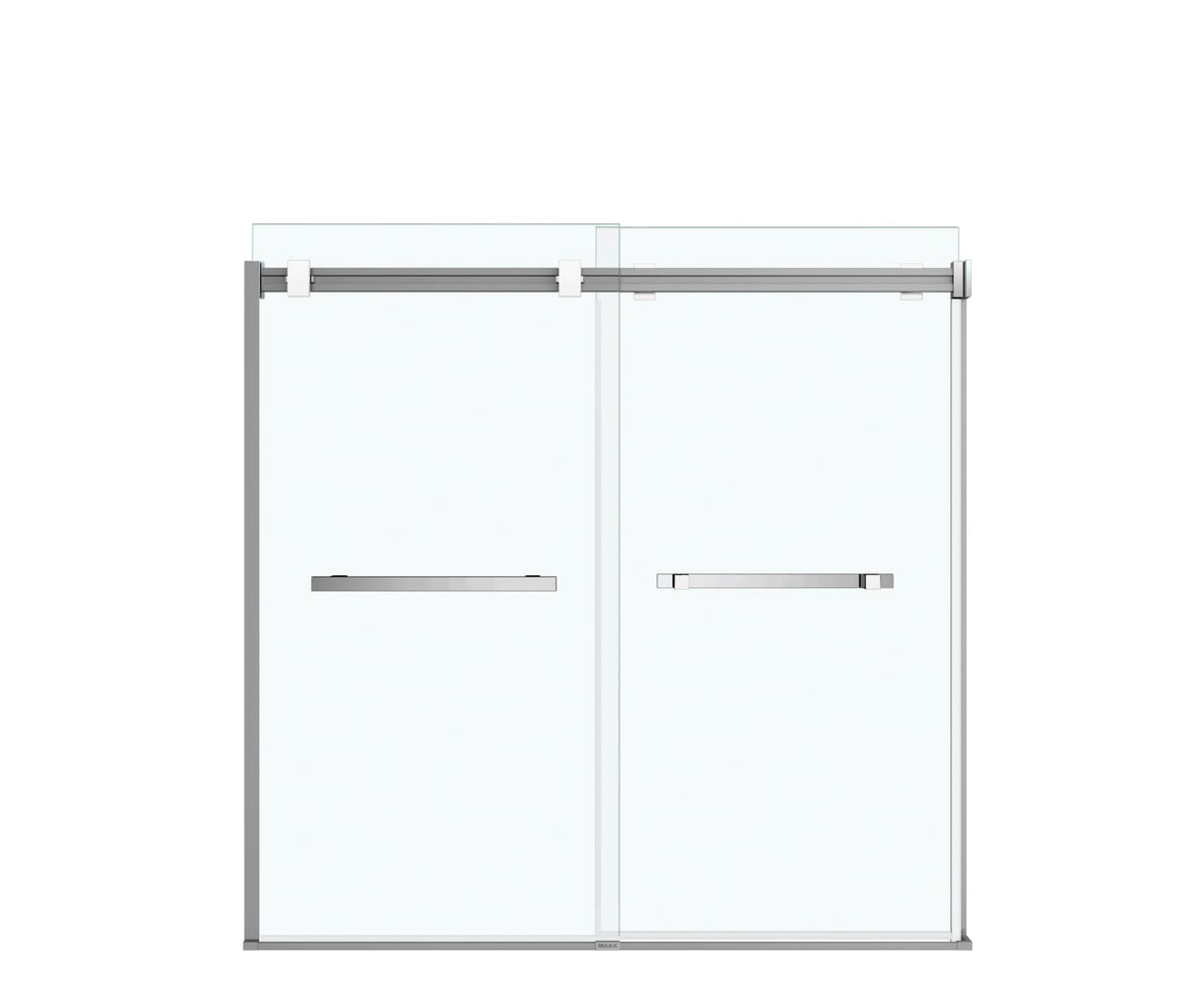 MAAX 136270-900-280-000 Duel 56-59 x 55 ½ x 59 in. 8 mm Bypass Tub Door for Alcove Installation with Clear glass in Chrome & Matte White