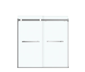 MAAX 136270-900-280-000 Duel 56-59 x 55 ½ x 59 in. 8 mm Bypass Tub Door for Alcove Installation with Clear glass in Chrome & Matte White