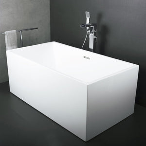 DAX Acrylic Square Freestanding Bathtub, White BT-8013A