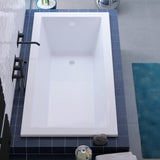 Voltaire 60"x 36" Reversible Drain Drop-In Bathtub