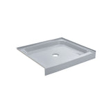 Voltaire 36 x 36' Single-Threshold, Center Drain, Shower Base in Grey