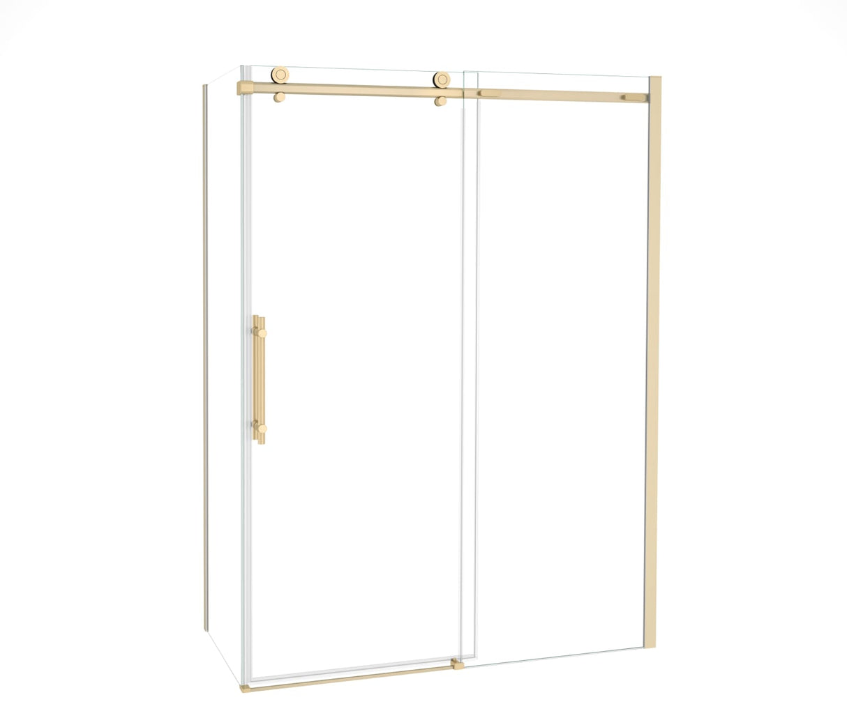 MAAX 107546-900-343-000 Odyssey SC 60" x 32" x 78" 8mm Sliding Shower Door for Corner Installation with Clear glass in Brushed Gold