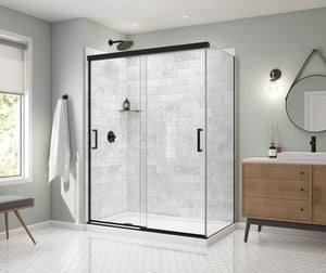 MAAX 136561-900-340-000 Incognito 76 Return Panel for 36 in. Base with Clear glass in Matte Black
