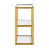 Pierre 16"x20"x10" Wall-Mounted Linen Cabinet in Brushed Gold