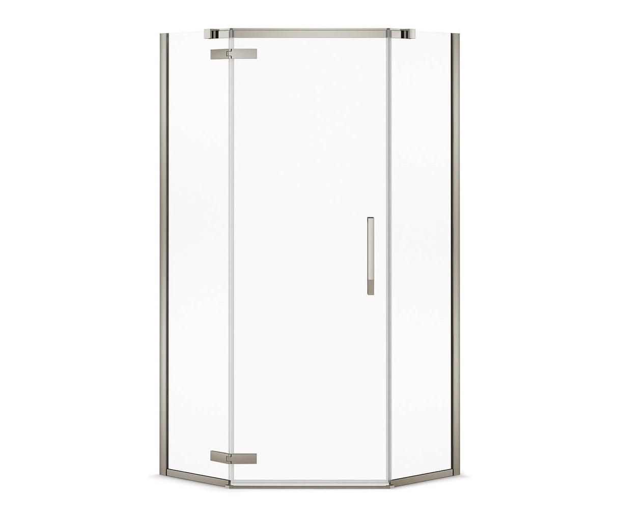 MAAX 139315-900-305-000 Davana Neo-angle 38 x 38 x 75 in. 8mm Pivot Shower Door for Corner Installation with Clear glass in Brushed Nickel