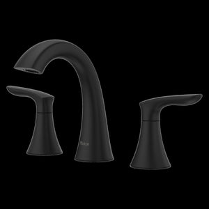 Weller 2-Handle 8 in. Widespread Bathroom Faucet in Matte Black