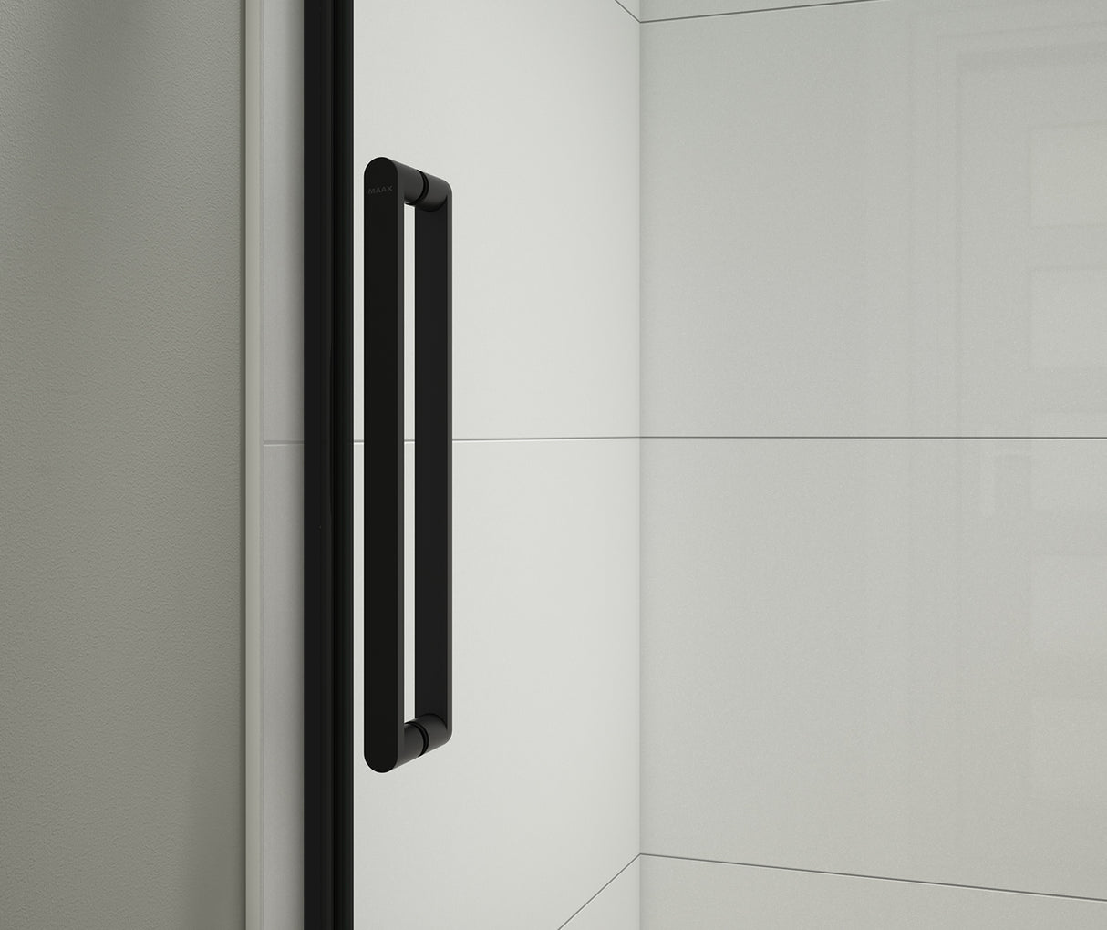 MAAX 138950-900-340-000 Halo Pro 44 ½-47 x 78 ¾ in. 8mm Sliding Shower Door for Alcove Installation with Clear glass in Matte Black