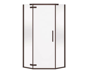 MAAX 137280-900-173-000 Link Curve Neo-angle 38 x 38 x 75 in. 8mm Pivot Shower Door for Corner Installation with Clear glass in Dark Bronze
