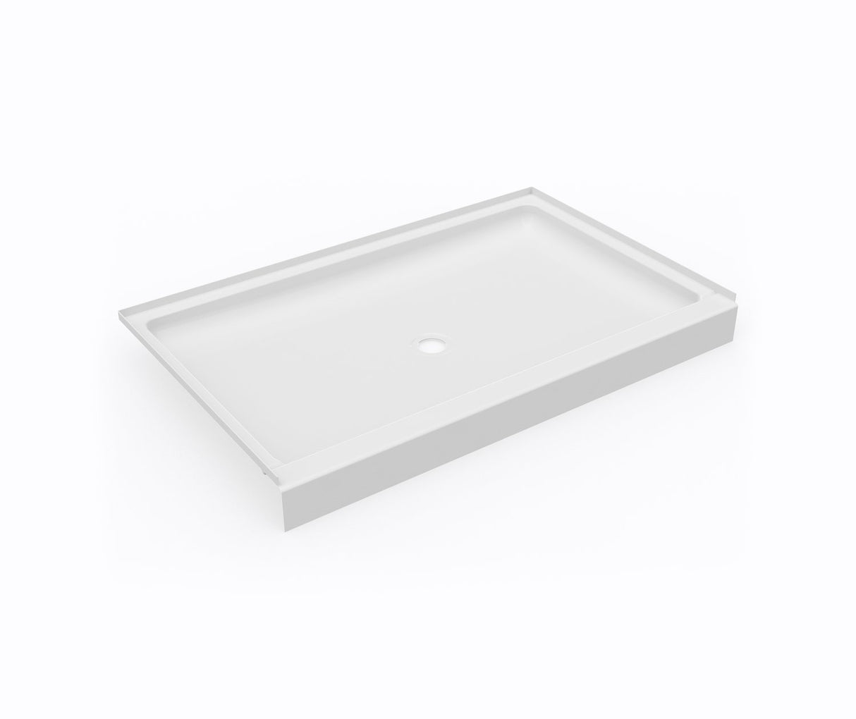 Swanstone SS-3454 34 x 54 Swanstone Alcove Shower Pan with Center Drain in White SF03454MD.010