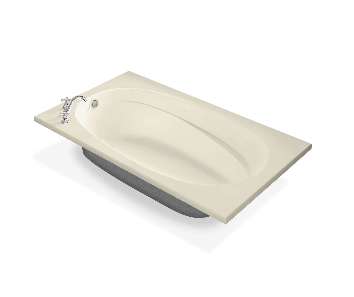 MAAX 100106-003-004-000 Talisman 71 x 42 Acrylic Drop-in End Drain Whirlpool Bathtub in Bone