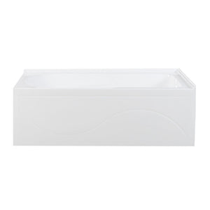 Ivy 54 x 30 Right Drain Soaking Alcove Corner Apron Bathtub in Glossy White with Integrated Overflow, Drain Included