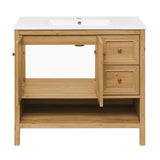 Chateau 36" Bathroom Vanity in Natural Oak