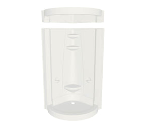 MAAX 102999-S-000-001- Freestyle 40 Round 40 x 40 Acrylic Corner Center Drain Two-Piece Shower in White
