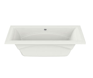 MAAX 101270-054-001-100 Optik 7236 Acrylic Undermount Center Drain Hydrofeel Bathtub in White