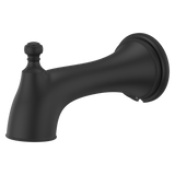 Transitional Round Tub Spout with Diverter in Matte Black