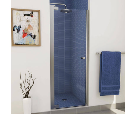 MAAX 105416-900-084-000 Madono 28 ½-30 ½ x 67 in. 6 mm Pivot Shower Door for Alcove Installation with Clear glass in Chrome