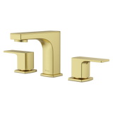 Pfirst Modern 8 in. Widespread Faucet in Brushed Gold